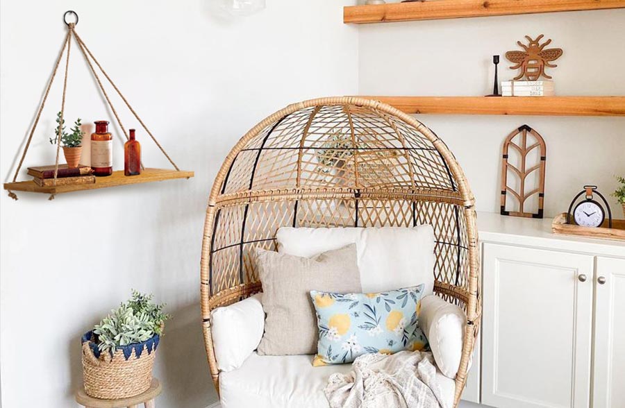 Hanging Wooden Wall Shelf