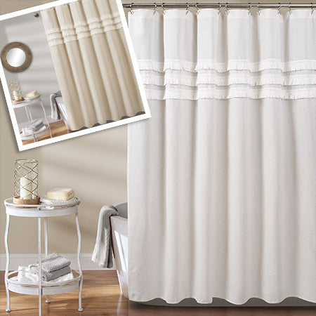 Fringe Shower Curtain, Pick Your Color