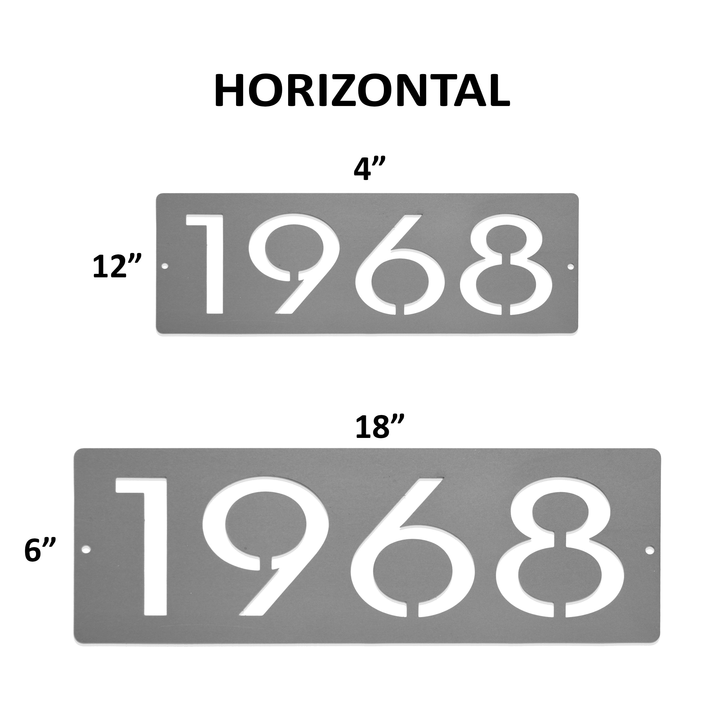 Cider House Rectangular Address Plaque - Metal Horizontal House Numbers