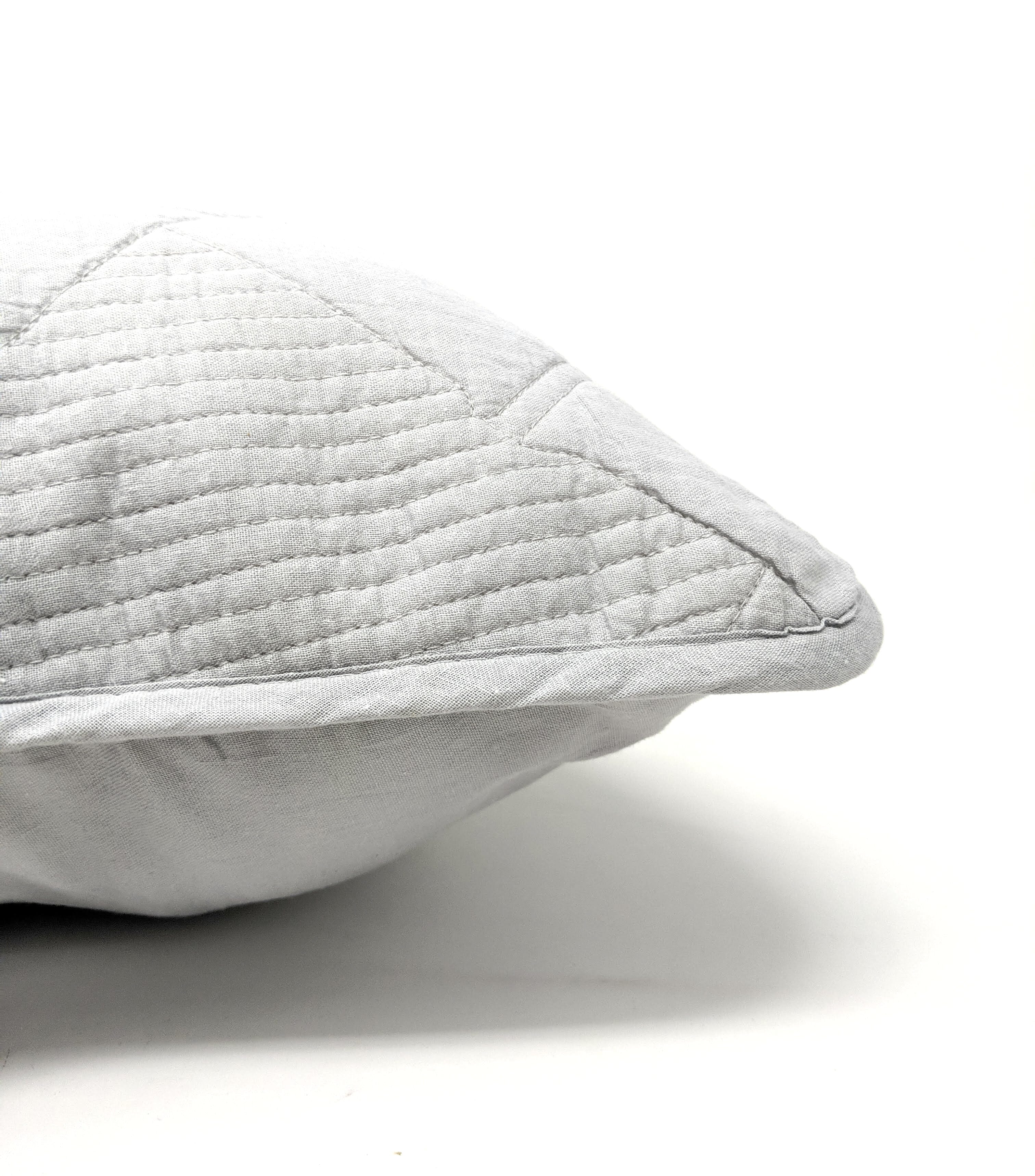 Cotton Light Grey Silver Soothing Pastel Cushion Covers / Euro Sham