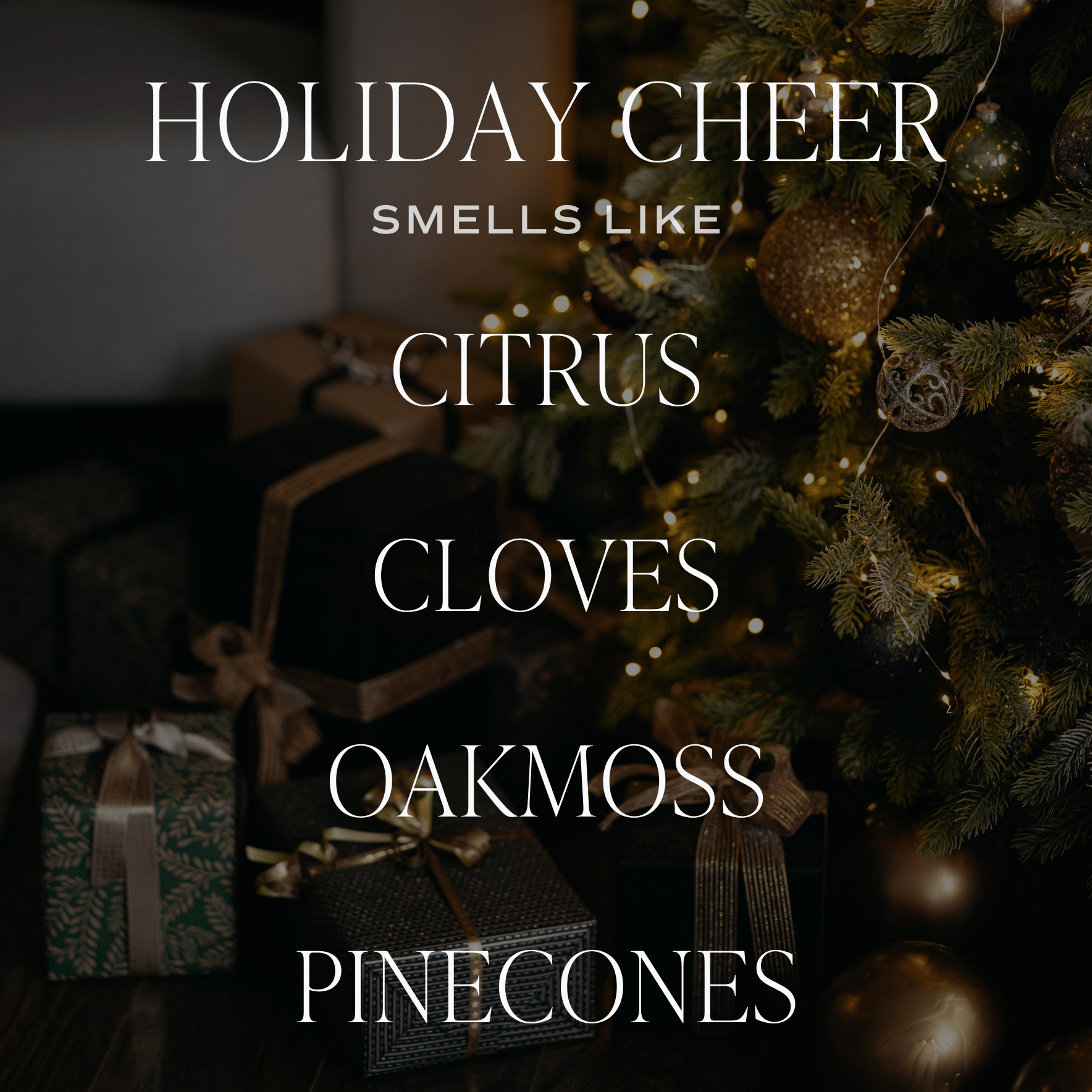 Holiday Cheer Soy Candle | 9oz. Clear Jar