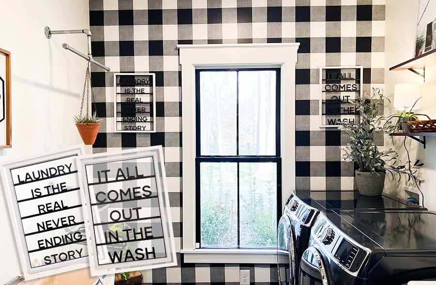 Fun Laundry Sign Wall Decor, Pick Your Style