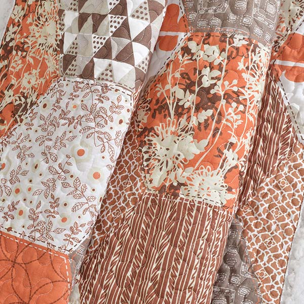 Fall Farmhouse Sherpa Quilt Inspired Throw Blanket