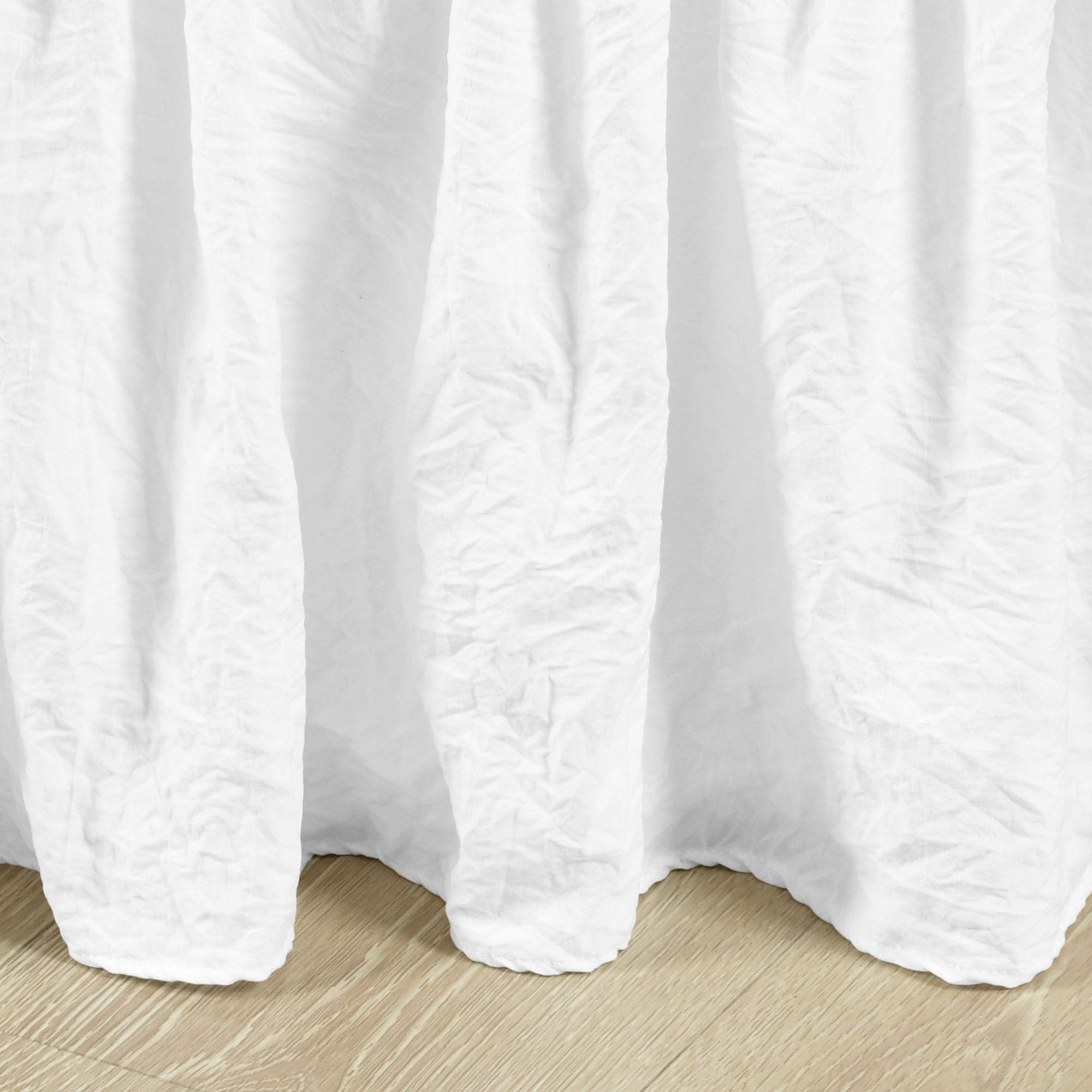 Ruched Ruffle Elastic Easy Wrap Around Bed Skirt-Tolkye
