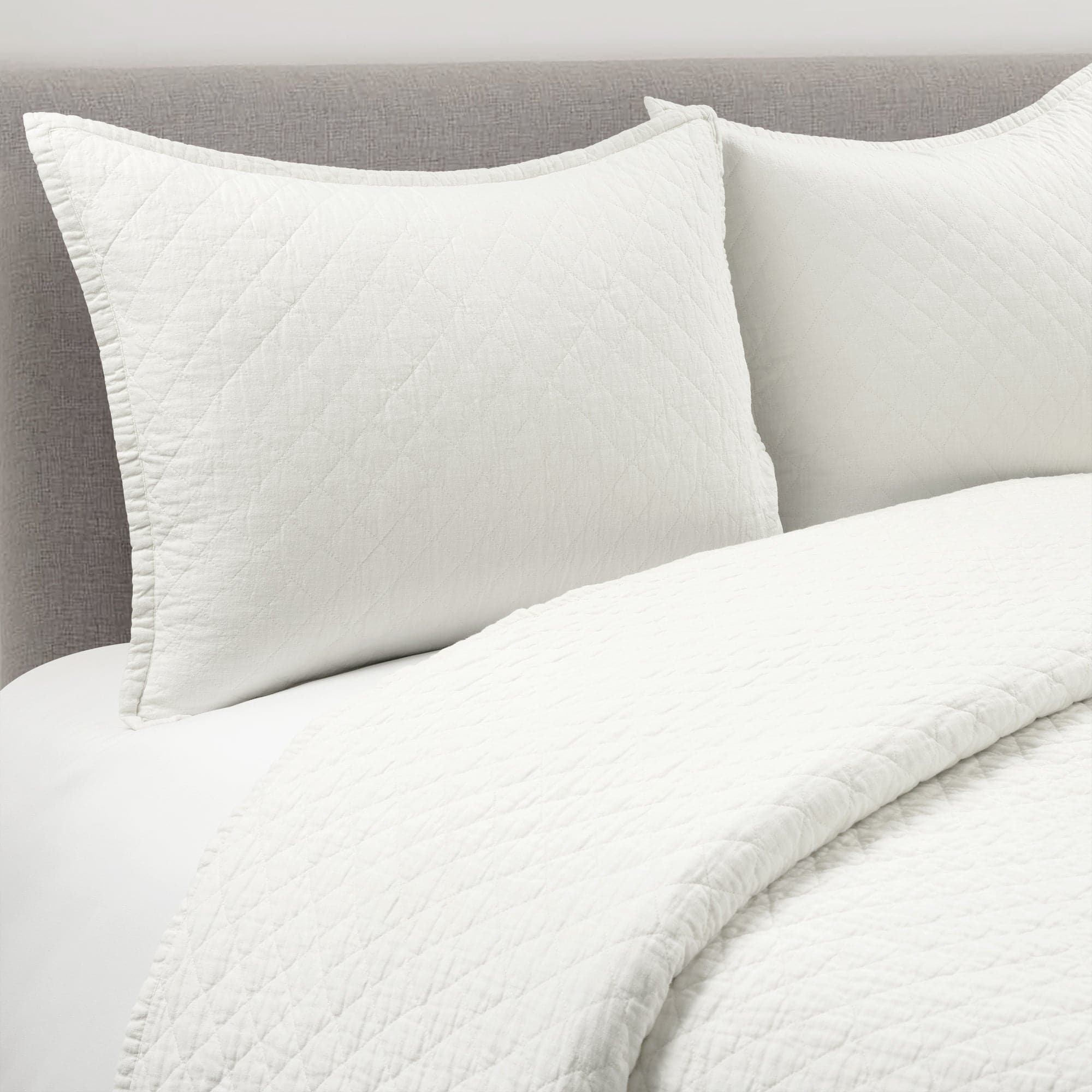 Belgian Flax Linen Rich Cotton Blend Quilt 3 Piece Set-Tolkye