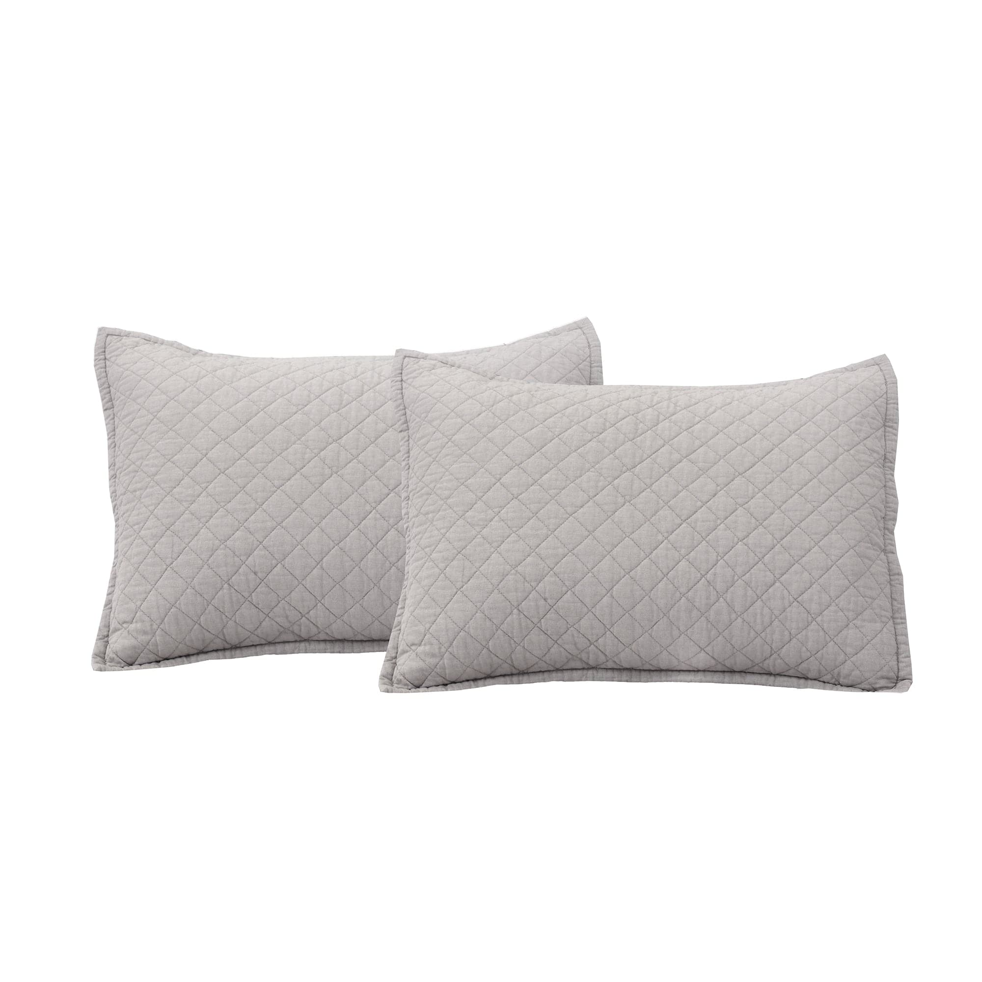 Belgian Flax Linen Rich Cotton Blend Quilt 3 Piece Set-Tolkye