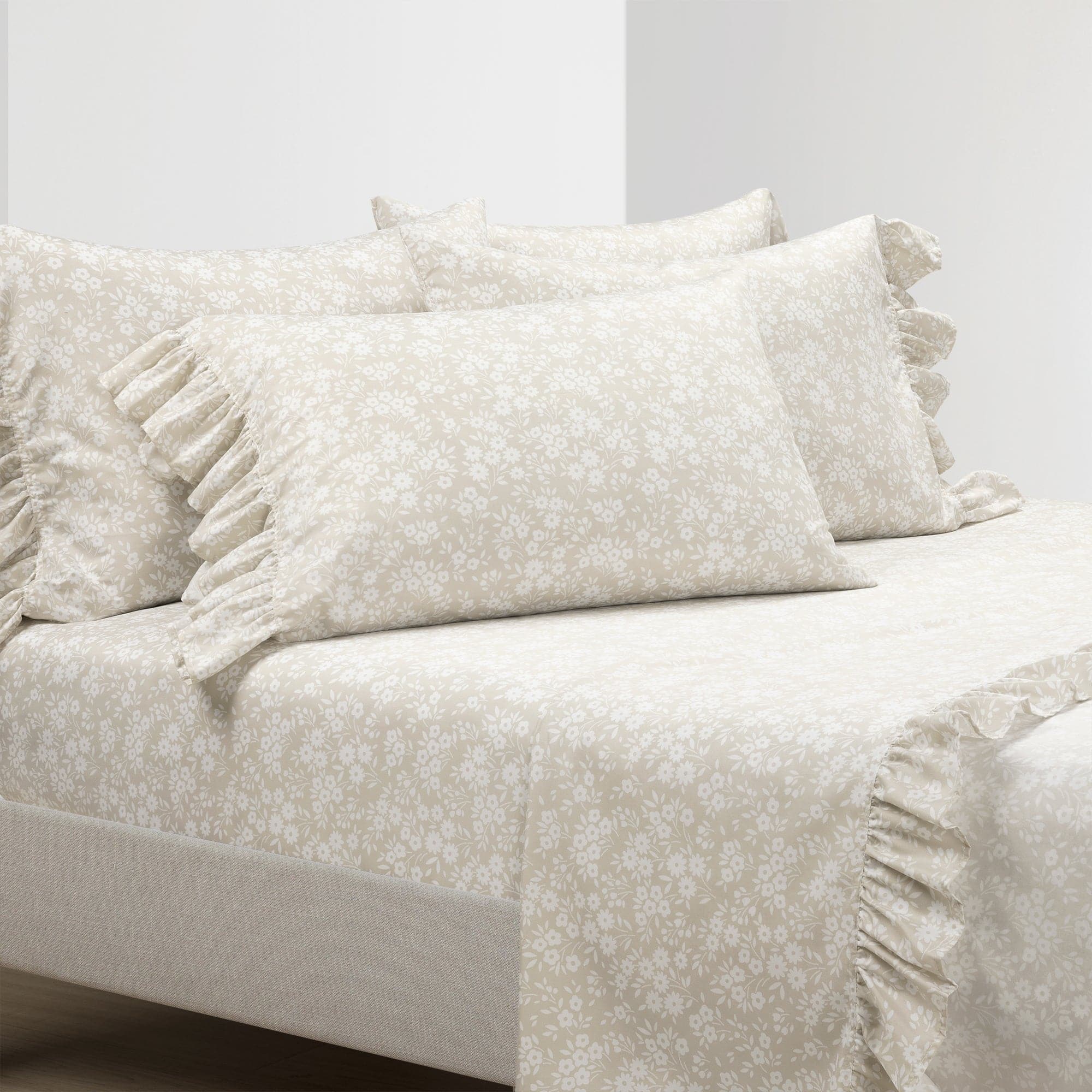 Garden Of Flowers Ruffle Sheet Set-Tolkye