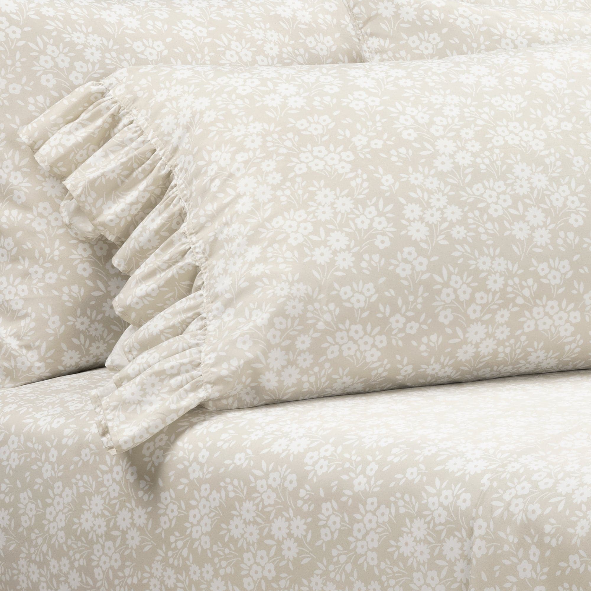 Garden Of Flowers Ruffle Sheet Set-Tolkye