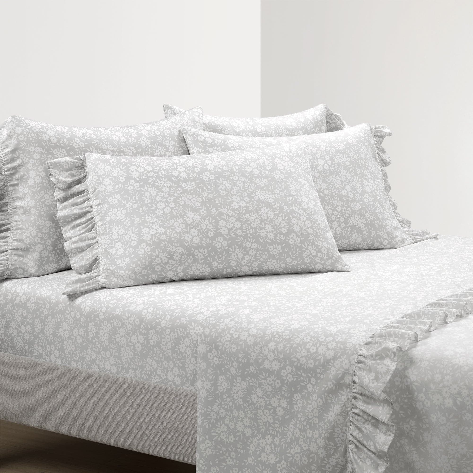 Garden Of Flowers Ruffle Sheet Set-Tolkye