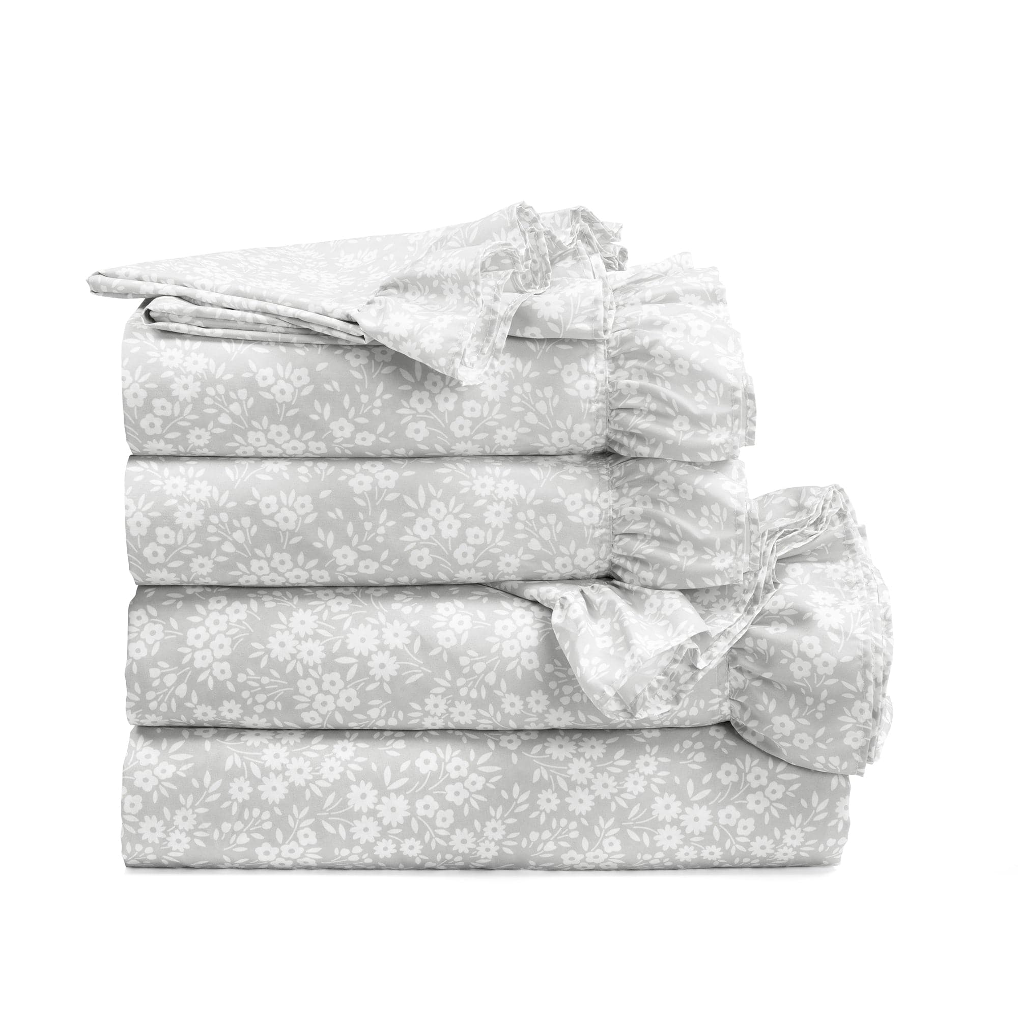 Garden Of Flowers Ruffle Sheet Set-Tolkye