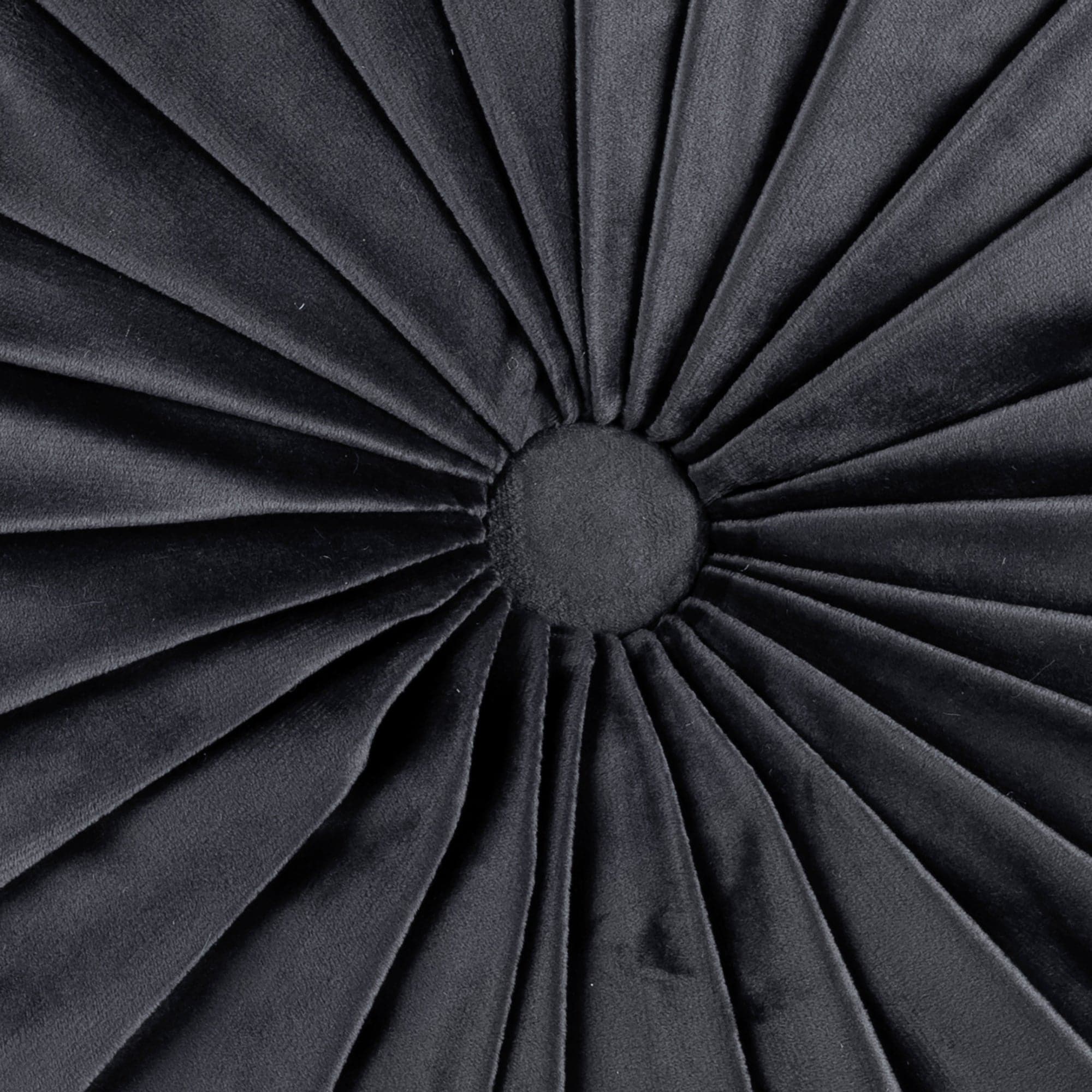Round Pleated Soft Velvet Throw Pillow-Tolkye