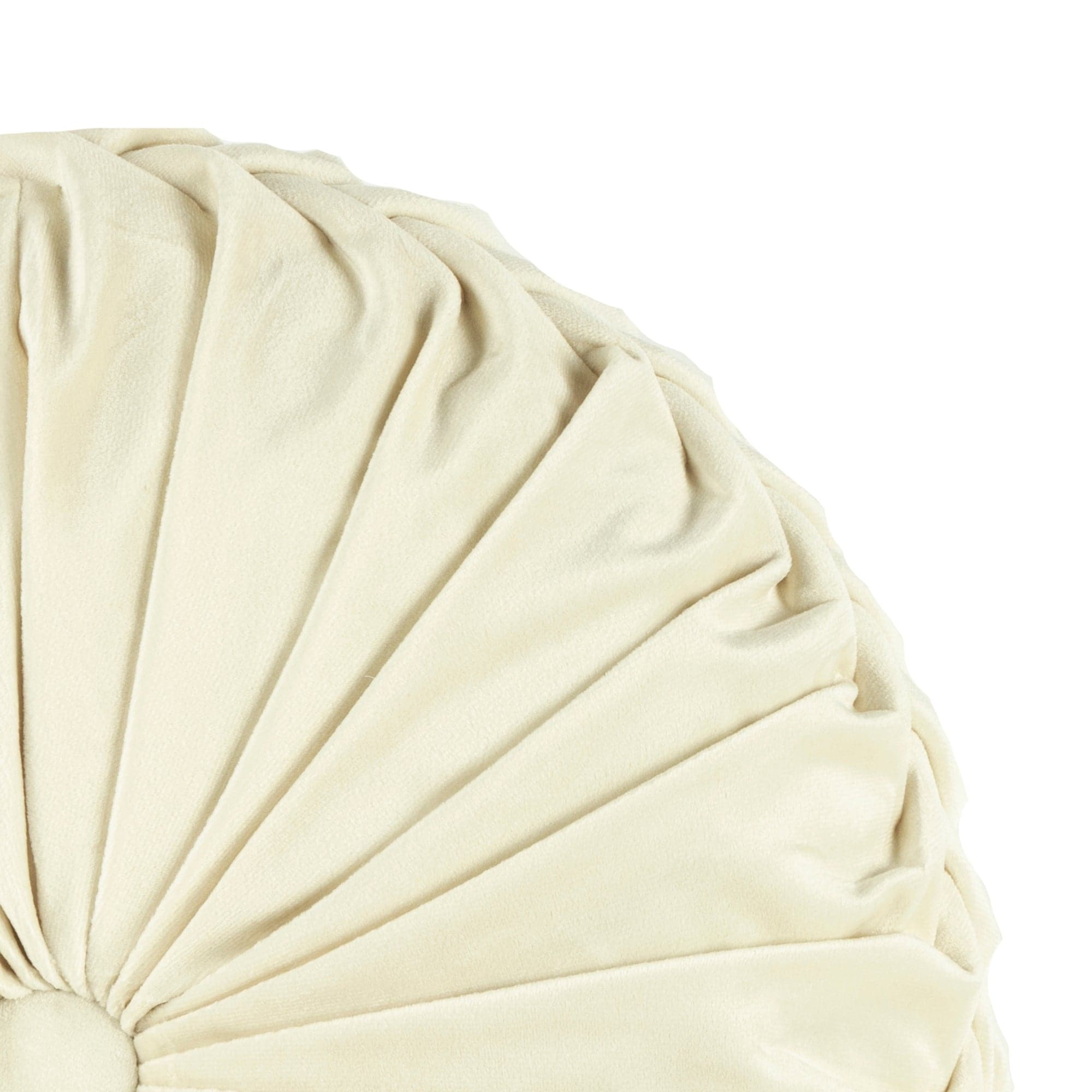Round Pleated Soft Velvet Throw Pillow-Tolkye