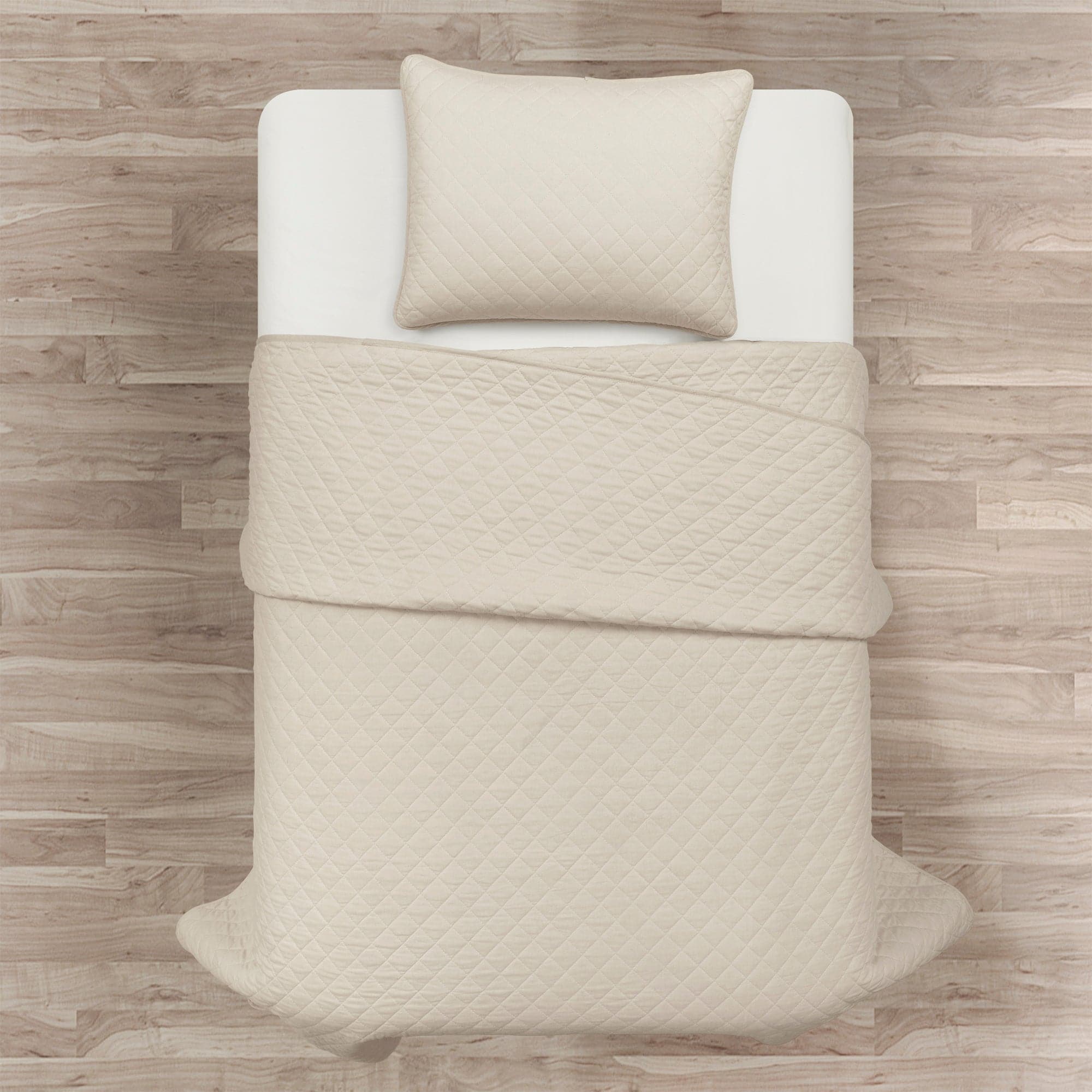 Ava Diamond Oversized Cotton Quilt Set-Tolkye