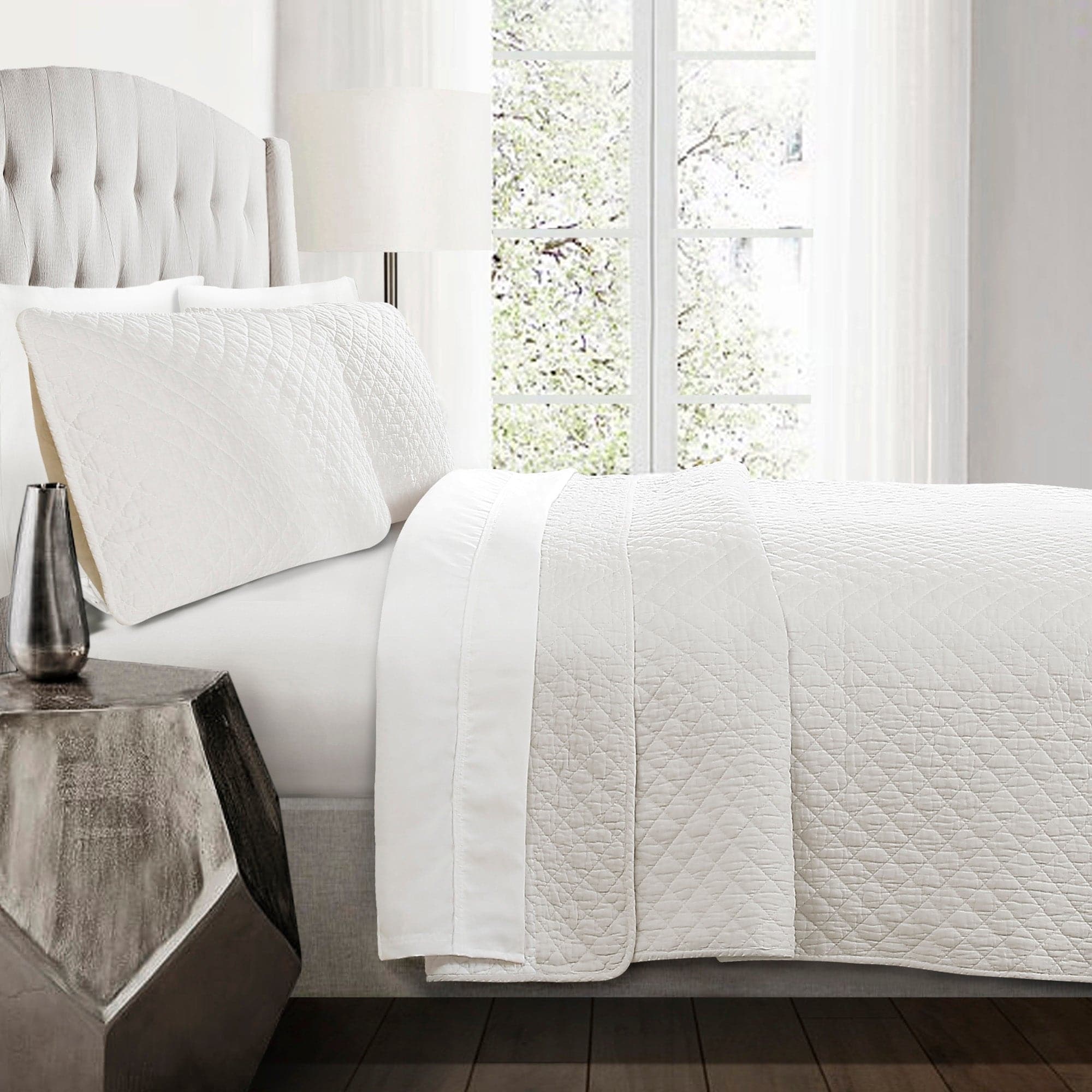 Ava Diamond Oversized Cotton Quilt Set-Tolkye