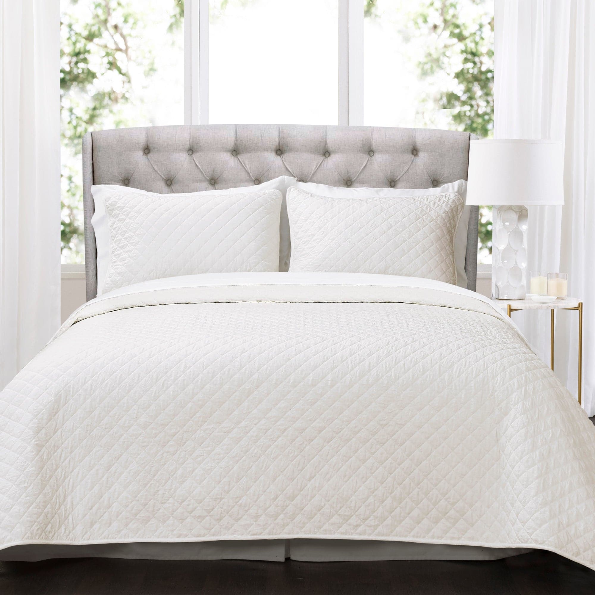 Ava Diamond Oversized Cotton Quilt Set-Tolkye