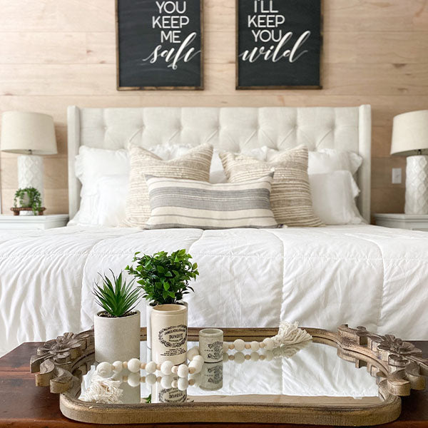 Ornate Gold Vanity Mirror and Tray, 2-in-1 Steal DES Exclusive