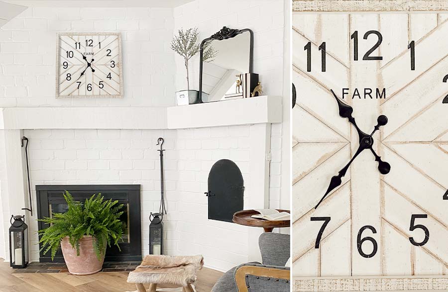 Geometric Wooden Plank Wall Clock