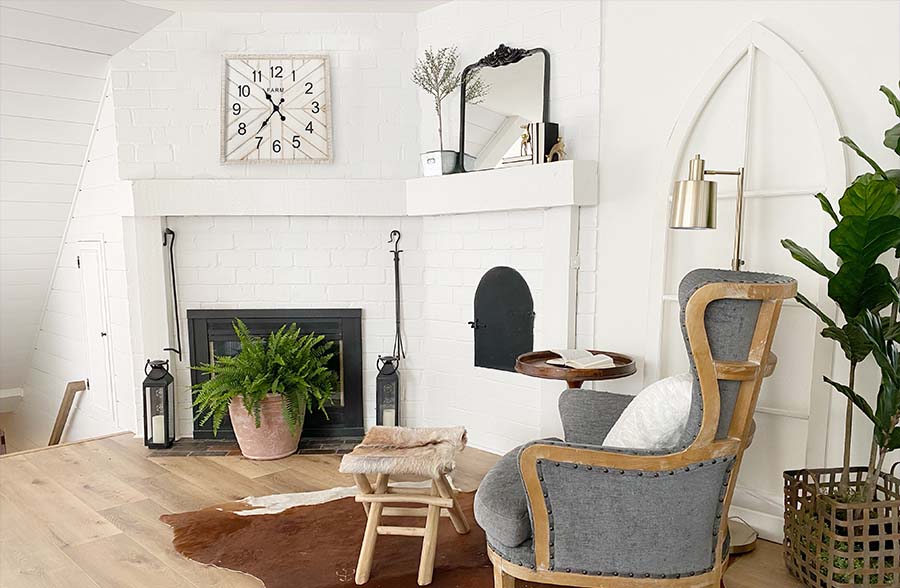 Geometric Wooden Plank Wall Clock