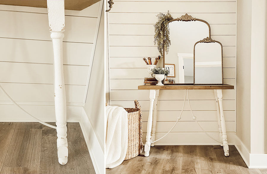 Turned Wood Architectural Console Table