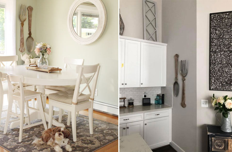 *HUGE* Metal and Wood Spoon and Fork Set