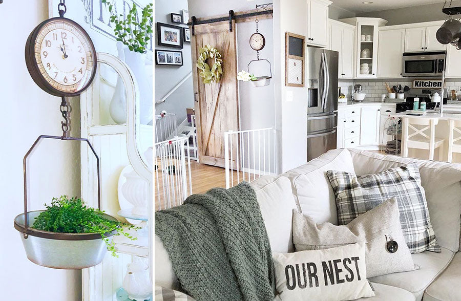 Hanging Produce Scale Clock With Bracket