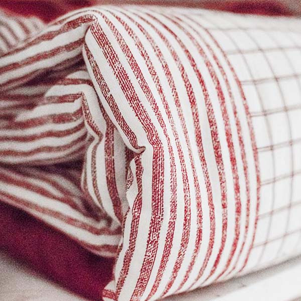 Reversible Red Plaid Quilt Inspired Throw Blanket