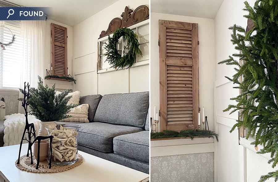 FOUND 44 Inch 1800s French Shutter