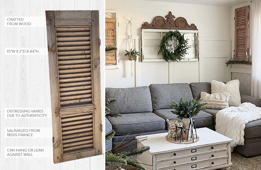 FOUND 44 Inch 1800s French Shutter