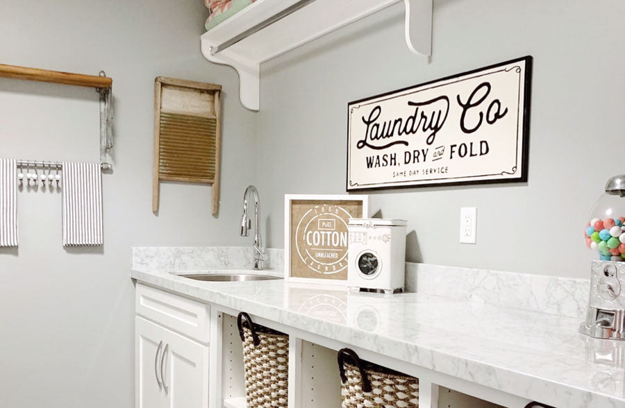 Metal "Laundry Co" Sign