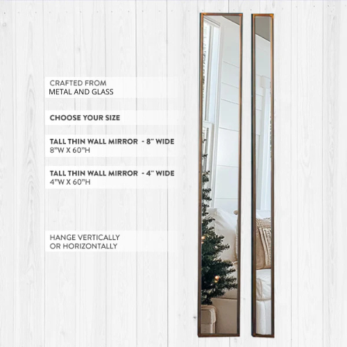 Modern Thin Wall Mirror, Choose Your Size