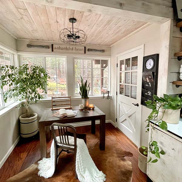 Distressed Wooden Wall Clock Organizer