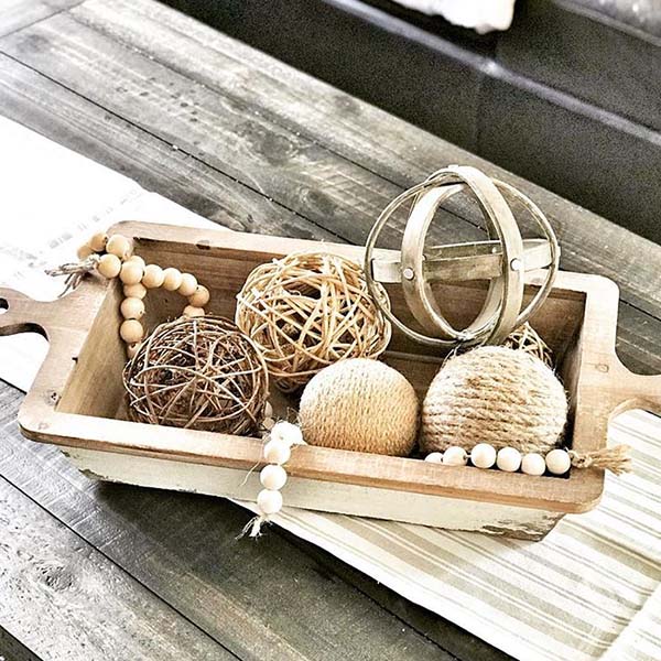 Distressed Wood Dough Bowls, Set of 3