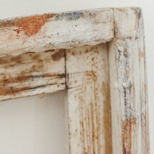 French Country Distressed Wooden Window Frame, Set of 2