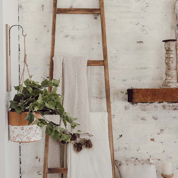 Floral Hanging Planter with Jute Rope