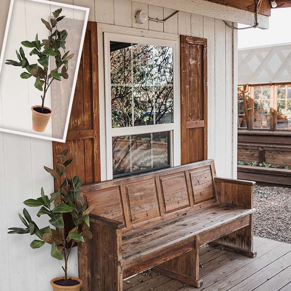 41" Tall Potted Faux Magnolia Sapling