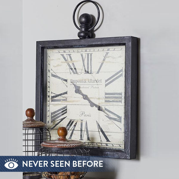 Dupont and Allardet Square Wall Clock