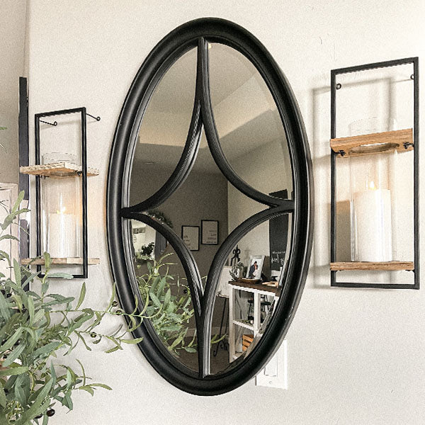 Metal Framed Hurricane Wall Sconce