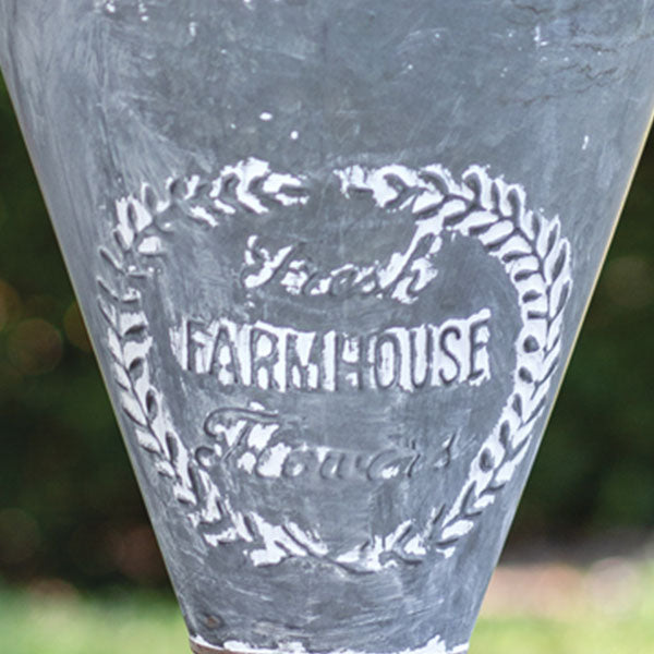 Distressed Metal Hanging Flower Planter