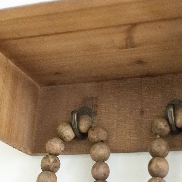 Two-Toned Wall Storage Cabinet with Hooks