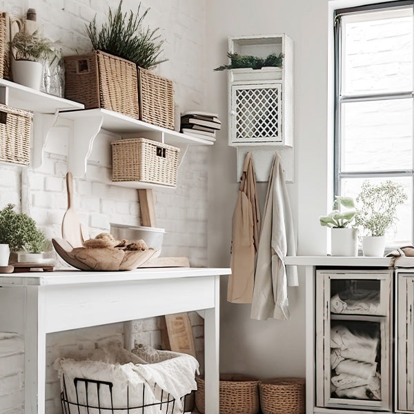 Multi-Functional Distressed Wood Hanging Organizer