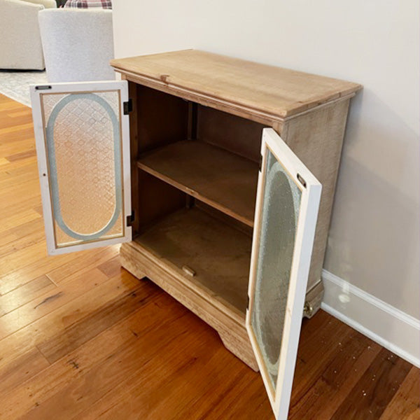 Two-Toned Wooden Storage Cabinet