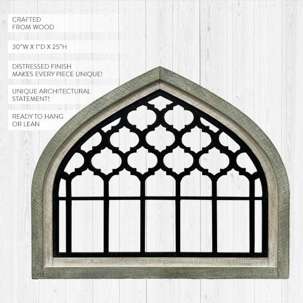 French Gothic Architectural Wall Arch