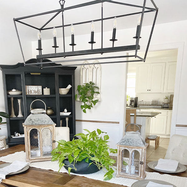 LARGE Chicken Wire Arched Wooden Lanterns, Set of 2