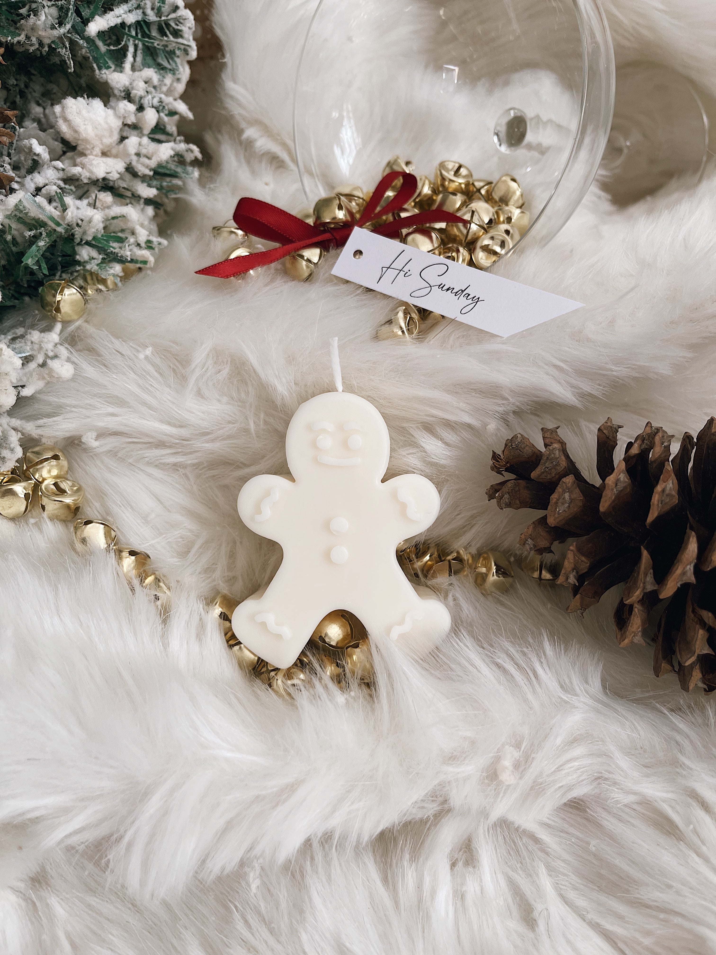 Gingerbread Man Candle