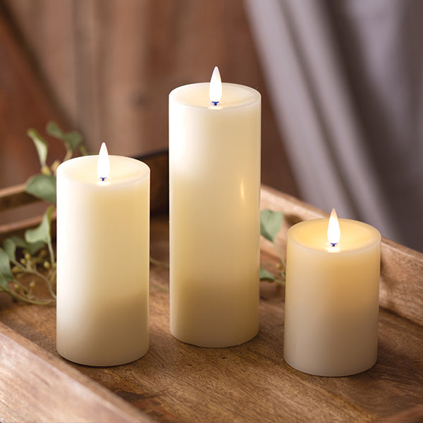 8 inch Infinite Wick Wax Pillar Candles, Set of 2