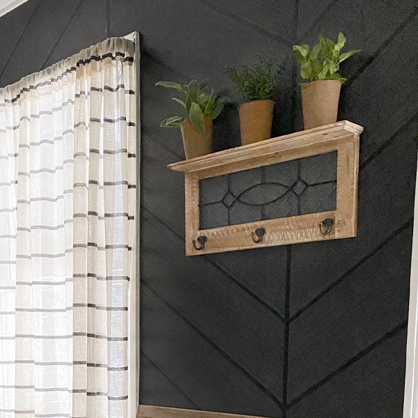 Glass Window Wall Hook Shelf