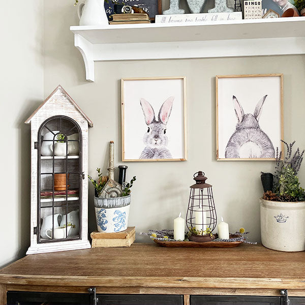 Three-Tiered Distressed House Cabinet