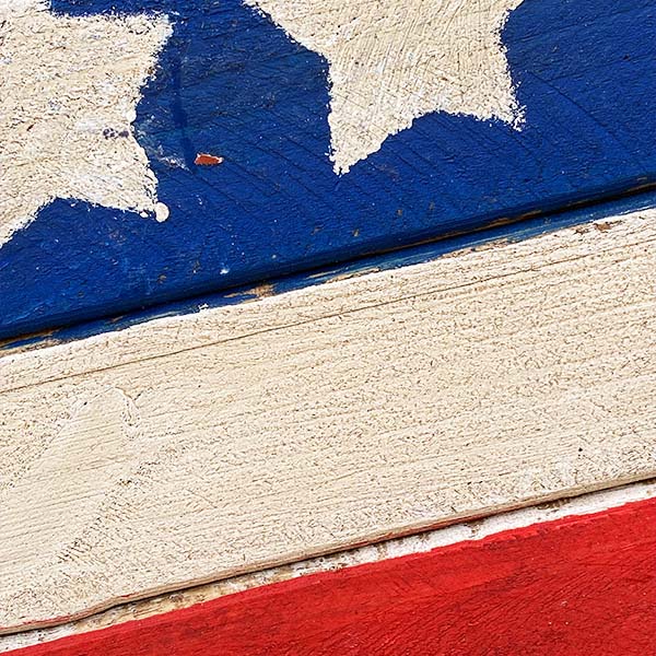Large Patriotic Wooden Stars, Set of 2