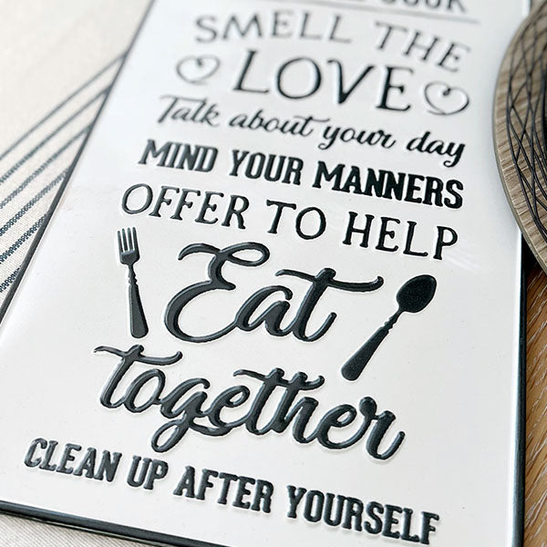 24 Inch Enamel Paddleboard Kitchen Rules Sign