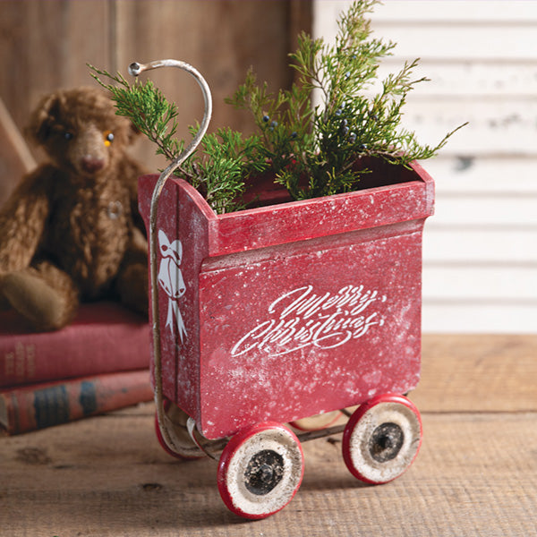 Christmas Pull-A-Long Wood Wagon